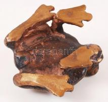 Csetvei Zsuzsa (1958-2008): Béka. Bronz, jelzés nélkül, 10×8 cm