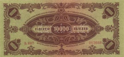 1945. 10.000P (3x) egymás utáni sorszámmal T:I