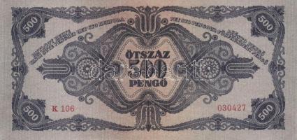 1945. 500P (3x) egymás utáni sorszámmal T:I