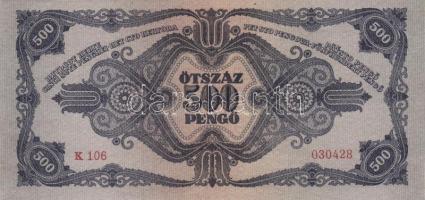 1945. 500P (3x) egymás utáni sorszámmal T:I