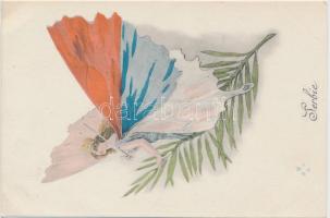 Serbia, butterfly, national colours (EK)