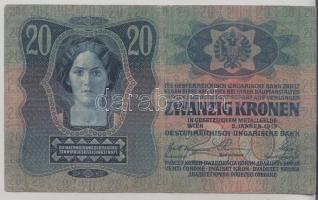 1913. 20K román felülbélyegzéssel T:III
Adamo K17