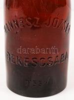 Hannesz József Békéscsaba 0.55 l.-es üveg, kis csorba az oldalán, m:28 cm