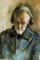 1983. Szalatnyai József festőművész sajátkezű aláírása az által készített Kodály-porté-képeslap háto...