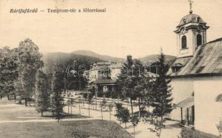 Bártfafürdő, Templom tér, főforrás / church, fountain