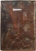 Palkovics Lajos (1920-1986): Csongor és Tünde. Bronz falikép, jelzett, 27×18,5 cm