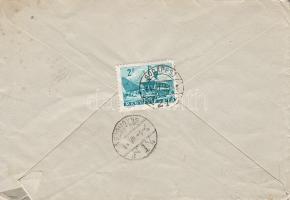 1964. Z.Gács György festőművész sk. írása és aláírása expressz-ajánlott levélborítékon