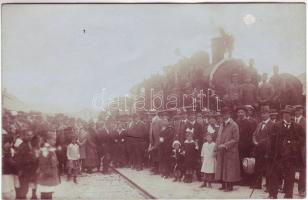 1918 A Plaski-Vrhovine vasútvonal megnyitása Foto AK