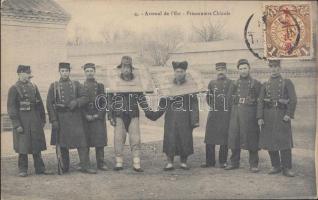 Chinese cangued prisoners, somewhere in China