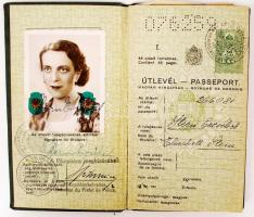 1938 Izraelita személy keményfedeles útlevele / Passport of a Jewish person