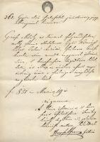 1851. 1Guldenes, 4 oldalas, kitöltött szignetta