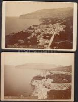 cca 1880 Sorrento és Capri 3 db keményhátú fotó / Italy vintage photos 17x11 cm