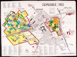 1933 A gödöllői cserkész jamboree térképe /  Map of the Scout Jamboree in Gödöllő, 54,5x40cm