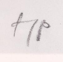 Dús László (1941-): Fantázia. Monotípia, papír, jelzett, üvegezett újszerű keretben 70×60 cm