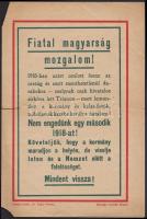 cca 1930 Fiatal Magyarság Mozgalom irredenta szórólap