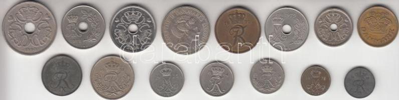 Dánia 1957-2004. 1ö-5K (15x) T:vegyes Denmark 1957-2004. 1 Öre - 5 Kroner (15x) C:mixed