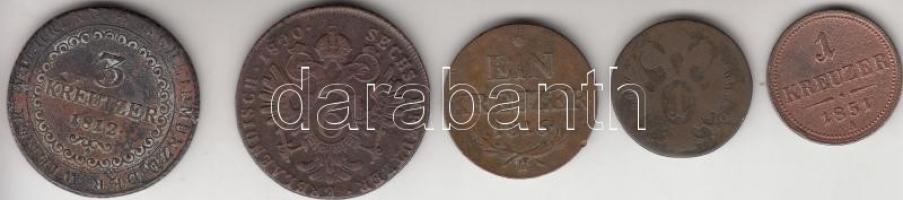 1800-1851. 1Kr-6Kr (5x) T:2-,3