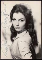 Rosanna Schiaffino színésznő (1939-2009) saját kezű aláírása az őt ábrázoló fotón / autograph signature.