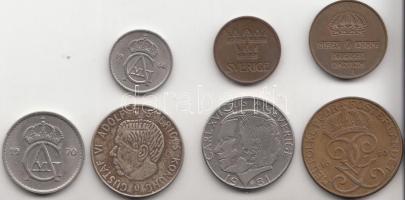 Svédország 1950-1981. 2ö-1Kr (7x) T:vegyes Sweden 1950-1981. 2 Öre - 1 Kronor (7x) C:mixed