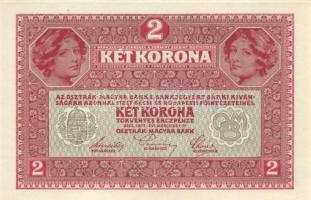 1917. 2K "Deutschösterreich" felülbélyegzéssel (3x) egymásutáni sorszámmal T:I