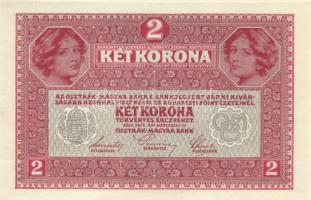 1917. 2K "Deutschösterreich" felülbélyegzéssel (3x) egymásutáni sorszámmal T:I