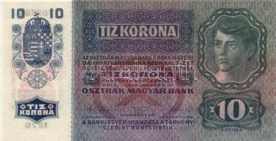 1915. 10K (4x) "Deutschösterreich" felülnyomással és egymásutáni sorszámmal T:I