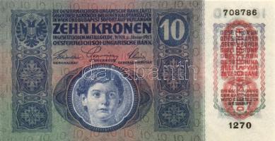 1915. 10K (4x) "Deutschösterreich" felülnyomással és egymásutáni sorszámmal T:I