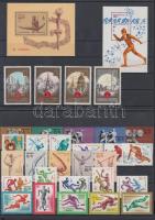 Olympiad 30 stamps, with sets + 2 blocks, 1977-1980 Olimpia 30 db bélyeg, közte sorokkal + 2 db blokk