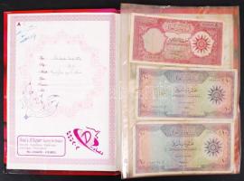 Irak 22db modern bankjegy albumban T:vegyes Iraq 22pcs of modern banknotes in album C:mixed