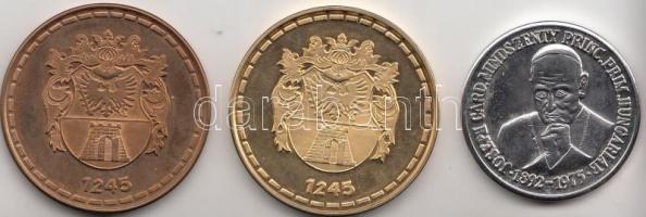 DN "Nagykanizsa, a régiók kapuja" aranyozott fém és fém emlékérmek (42mm) (2xklf) T:PP,2 +...