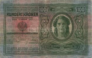 1912. 100K lila négyszögletes bélyegzővel T:III-