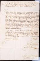 1770 Ex offo levél gróf Balassa Pál Gömör megye főispánjának aláírásával