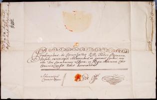 1771 Ex offo levél Pozsonyból Körmöcbányára gróf Csáky János Szepes megye főispánjának aláírásával