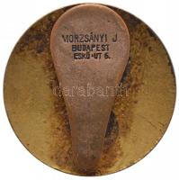 ~1900. "Magyar Mérnök- és Építész Egylet" zománcozott Br gomblyukjelvény szign.:MORZSÁNYI ...