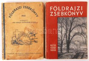 2 db könyv-Földrajzi zsebkönyv XI. évf., Bp., Magyar Földrajzi Társaság; Földrajzi zsebkönyv, 1943.