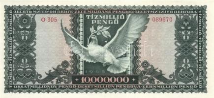 1945. 10.000.000P (3x) egymás utáni sorszámmal T:I