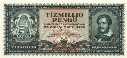 1945. 10.000.000P (3x) egymás utáni sorszámmal T:I