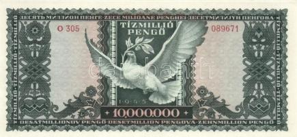 1945. 10.000.000P (3x) egymás utáni sorszámmal T:I