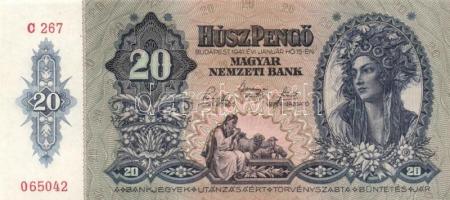 1941. 20P (4x) egymás utáni sorszámmal T:I