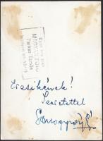 Somogyvári Rudolf (1916-1976) színész saját kezű aláírása az őt ábrázoló fotón