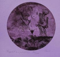 Kéri Imre (1945- ) Nappalok és éjszakák 15 darabos rézkarc sorozat, mappában, számozott, szignált, m...