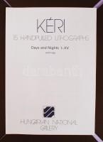 Kéri Imre (1945- ) Nappalok és éjszakák 15 darabos rézkarc sorozat, mappában, számozott, szignált, m...