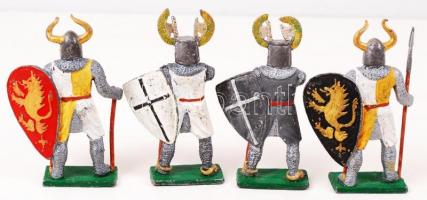 4 db festett ólomkatona, m:10 cm