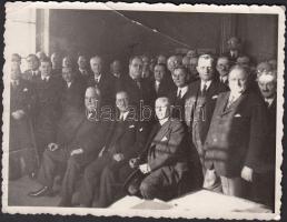 1933 Pénzügyminisztérium, Ellenőrzési osztálya, közgyűlés, sérült, 11×17 cm