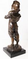J.B Deposee, ivó fiú, bronz, márvány talapzaton, jelzett, m:37 cm