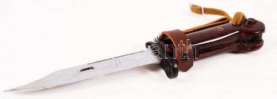 Sorszámozott bajonett, hiányos, hüvellyel h:33 cm