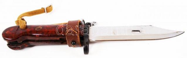 Sorszámozott bajonett, hiányos, hüvellyel h:33 cm