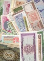 265 klf bankjegy egész világ régi és új, benne Kína, tengerentúl, D.Reich, Ausztria T:több, mint 95%-a hajtatlan