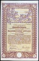 1917. A Magyar Korona Országai 5 1/2%-kal kamatozó Járadékkölcsön- államadóssági kötvénye 10.000K-ról, szelvényekkel T:II