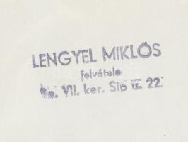 cca 1960-1970 Lengyel Miklós: Vidámpark, pecséttel jelzett, 24x17 cm